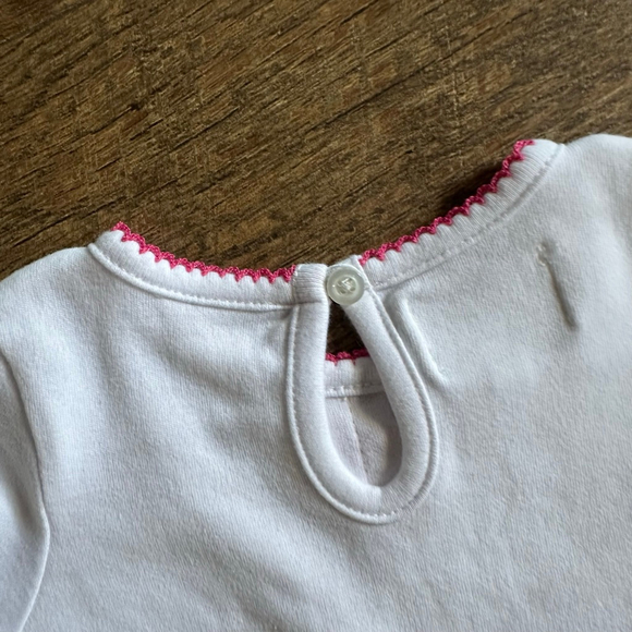 Baby Mud Pie Bodysuit 3-6 Months White Pink Green Floral - Picture 15 of 15